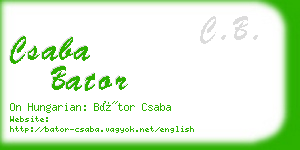 csaba bator business card